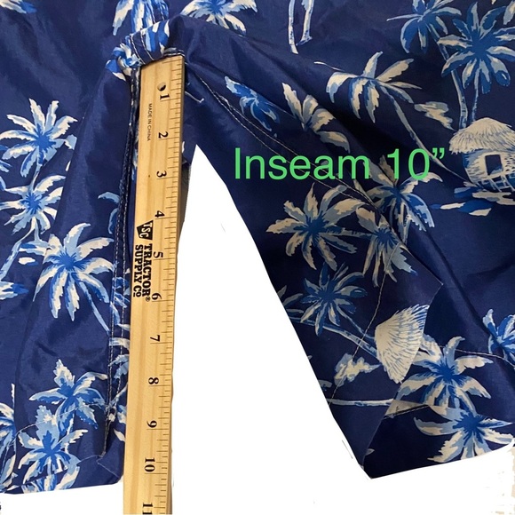 Chaps Swim Shorts Big Man Plus Size 3X Tropical Blue Side Pocket Y2K - Picture 9 of 10